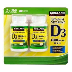 Image of Kirkland Signature Vitamin D3 1000IU 2 x 360-Pack - 1 x 800 Grams